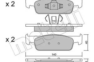 KLOCKI HAMULCOWE DACIA LOGAN 15-