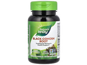 Клопогон (Цимицифуга), Black Cohosh, Nature's Way, корень, 540 мг, 100 веганских капсул