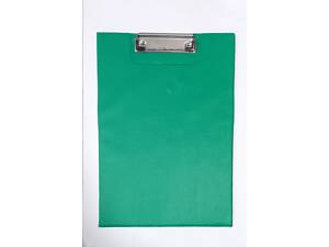 Клипборд ПВХ 0321, планшет книжка А4 / А3 с зажимом, бумвенил, в пакете (8058778152454) Зелёный