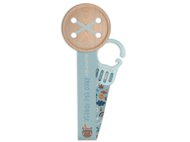 Клипса для пустышек Suavinex Лесные истории голубая (307215) - Фото 1