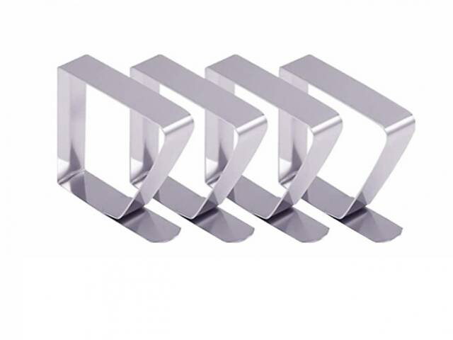 Кліпси для скатертини на стіл Металеві (4шт./уп.), фіксатор тримач для скатертини - Фото 2