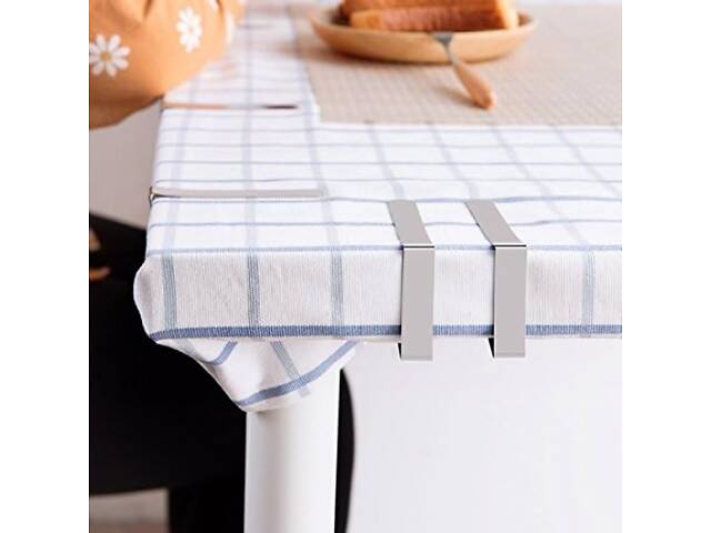 Кліпси для скатертини на стіл Металеві (4шт./уп.), фіксатор тримач для скатертини - Фото 5