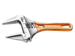 Ключ разводной Neo Tools короткий кованный 118 мм, рабочий диапазон 0-28 мм