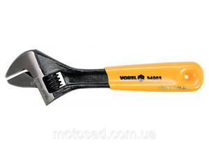 Ключ розвідний VOREL : L= 150 мм. з прогумованим руків'ям 54065