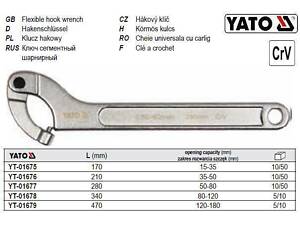 Ключ сегментный шарнирный M=50-80 мм L=280мм YATO YT-01677