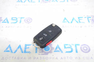 Ключ VW Tiguan 12-17 4 кнопки, раскладной, потёртости