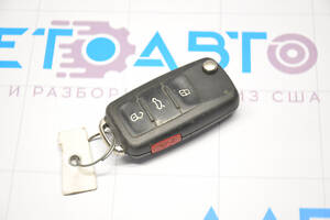Ключ VW Tiguan 12-17 4 кнопки, раскладной, тычки