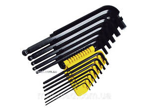 Ключі 6-гранні L-подібні STANLEY : (1/16 - 3/8) Набір 12 Шт.