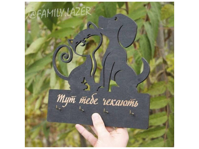 Ключниця, Ключниця настінна, настінна ключниця з дерева (01) - Фото 1