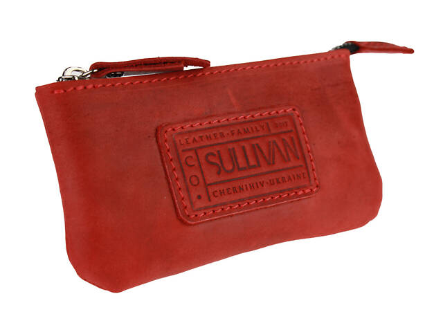 Ключниця шкіряна сумочка для ключів SULLIVAN k2 (5.5) червона - Фото 1