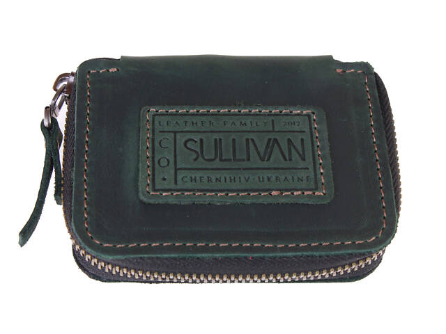 Ключниця шкіряна сумочка для ключів SULLIVAN k3(5) зелена - Фото 3
