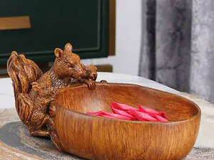 Ключниця миска Білочки для дрібниць і цукерок (Коричнева)