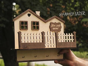 Ключниця настінна, Настінна ключниця з дерева, Ключниця (05)