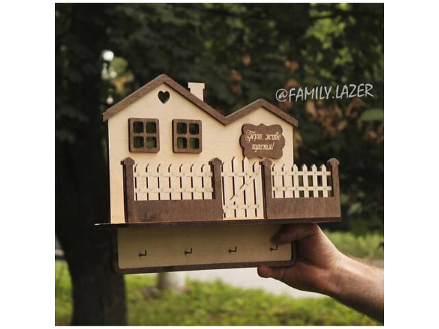 Ключниця настінна, Настінна ключниця з дерева, Ключниця (05) - Фото 1