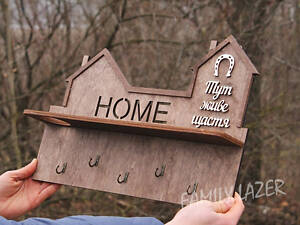 Ключниця настінна, Настінна ключниця з дерева, Ключниця 19