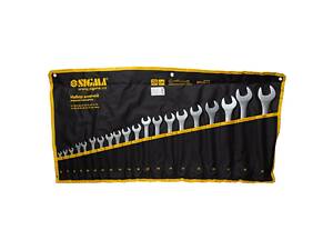 Ключи рожково-накидные 20шт 6-32мм CrV satine (тк чехол) SIGMA (6010171)
