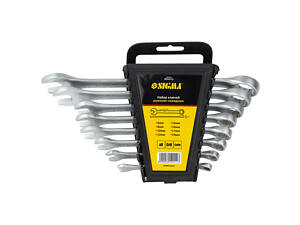 Ключи рожково-накидные 8шт 6-19мм CrV satine SIGMA (6010111)