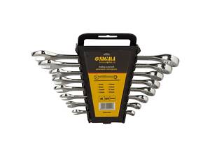 Ключи рожково-накидные 8шт 6-19мм CrV polished SIGMA (6010421)