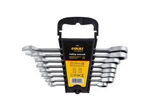 Ключі рожково-накидні тріскачкові 8шт (8, 10, 12, 13, 14, 15, 17, 19мм) CrV SIGMA (6010521)