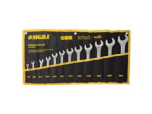 Ключи рожковые 12шт 6-32мм CrV satine (тк чехол) SIGMA (6010341)