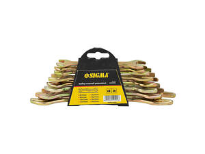 Ключи рожковые 6шт (8×10, 10×12, 12×14, 13×15, 14×17, 16×18мм) желтый цинк SIGMA (6010281)