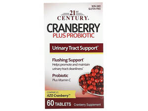 Клюква с пробиотиками 21st Century Cranberry Plus Probiotic 60 Tablets