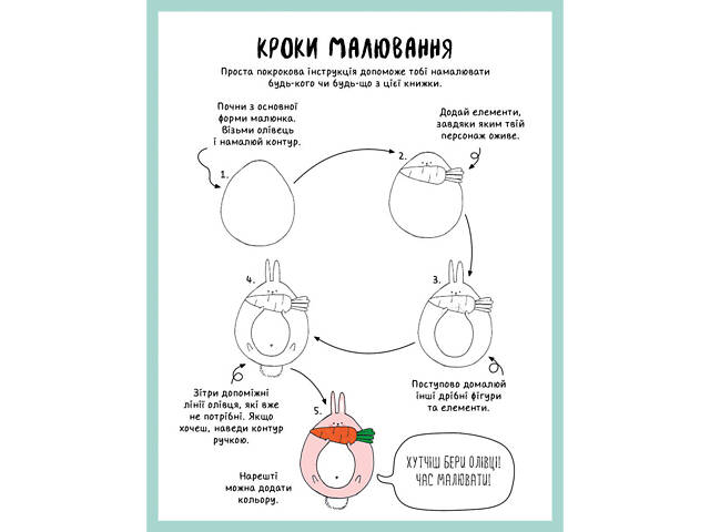 Книга для досуга 'Как нарисовать кролика и других странных существ' 101072, 64 страницы - Фото 3