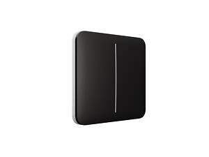 Кнопка для двухклавишного выключателя Ajax SoloButton (2-gang) black
