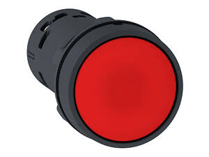 Кнопка управления 1NC 22мм без подсветки красная самовозвратом [XB7NA42] Harmony XB7 Schneider Electric