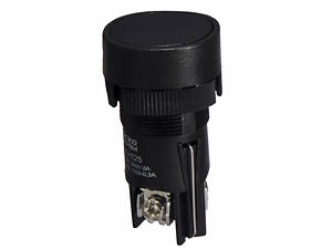 Кнопка управления 1NO+1NC 22мм без подсветки черная с фиксацией [A0140010040] XB2-EH125 АСКО