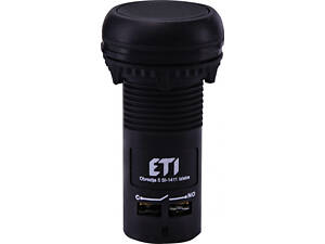 Кнопка управления 1NO+1NC 22мм без подсветки черная [4771473] ECF-11-C ETI