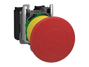 Кнопка управления 'Грибок' 1NO+1NC 22мм без подсветки красная [XB5AT845] Harmony XB5 Schneider Electric