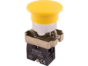 Кнопка управления 'Грибок' 1NO 22мм без подсветки желтая [p0810117] e.mb.bc51 E.NEXT