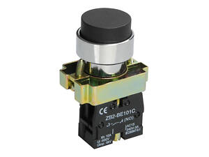 Кнопка управления 1NO 22мм без подсветки черная [BBT70-BL-K02] LAY5-BL21 UEC