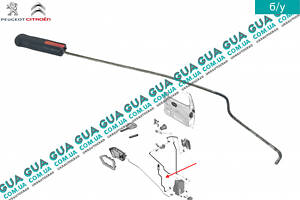 Кнопка внутренняя / тяга закрытия замка передней левой двери 9157J6 Citroen / СИТРОЭН BERLINGO (M49) 1996-2003 / БЕРЛИНГ