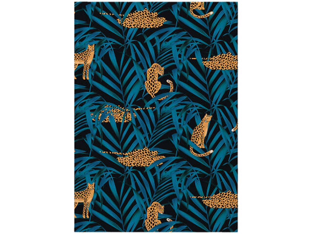 Книга записна Axent Leopard А4 у твердій обкладинці 96 аркуші клітинка, темно синя (8422-556-A) - Фото 1