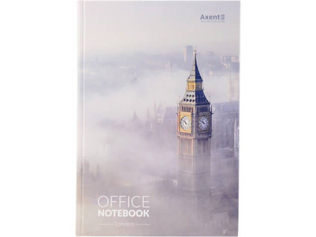 Книга записна Axent London А4 у твердій обкладинці 192 аркуші клітинка (8423-21-A) - Фото 1