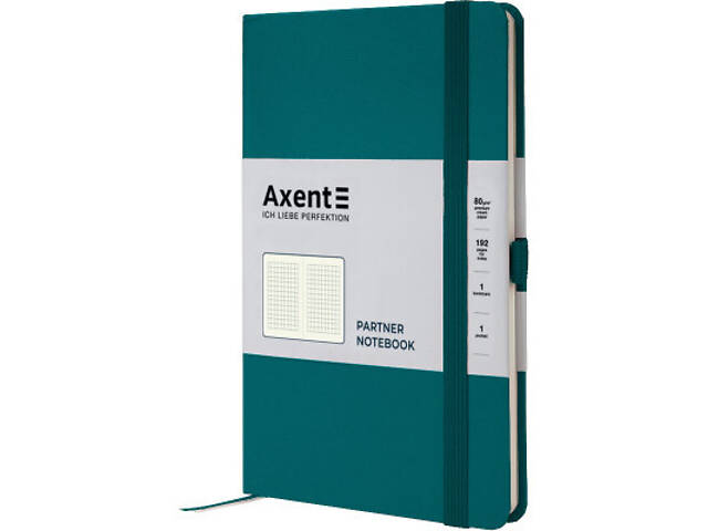 Книга записна Axent Partner, 125x195 мм, 96 аркушів, клітинка, малахіт (8201-31-A) - Фото 2