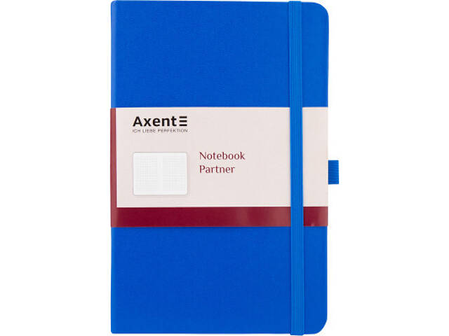 Книга записна Axent Partner, 125x195 мм, 96 аркушів, клітинка, блакитна (8201-07-A) - Фото 1