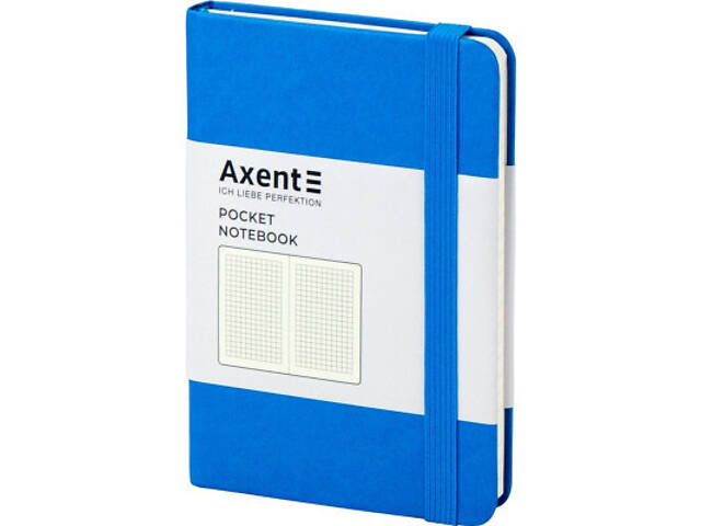 Книга записна Axent Partner, 95x140 мм, 96 аркушів, клітинка, блакитна (8301-07-A) - Фото 1