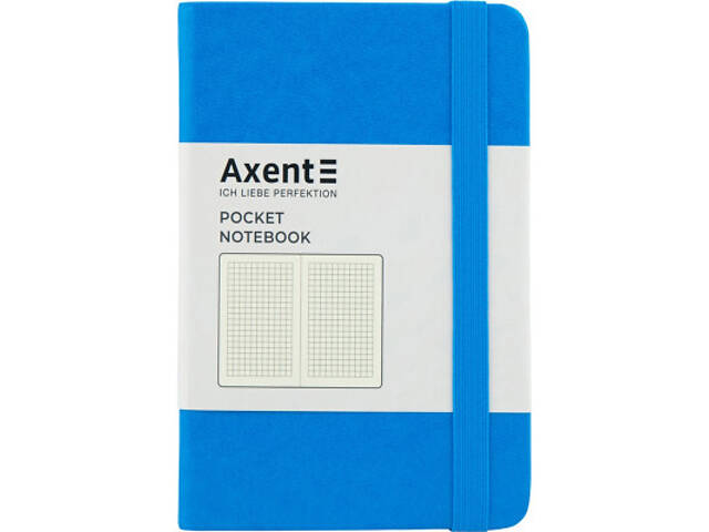 Книга записна Axent Partner, 95x140 мм, 96 аркушів, клітинка, блакитна (8301-07-A) - Фото 2