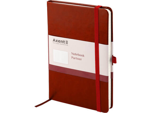 Книга записна Axent Partner Lux, 125х195 мм, 96 аркушів у клітинку Бордовая (8202-05-A) - Фото 2