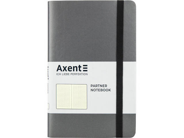 Книга записна Axent Partner Soft 125х195 мм в клітинку 96 аркушів Сіра (8310-15-A) - Фото 1