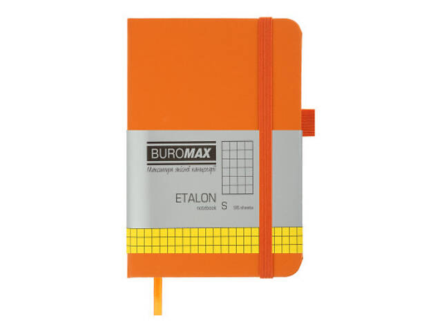 Книга записна Buromax ETALON 95х140, 96 аркушів клітинка помаранчевий (BM.296160-11) - Фото 1