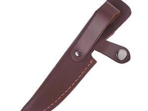 Кобура для ножа RESTEQ 18,5×4 см коричнева - шкіряний чохол піхви з натуральної шкіри