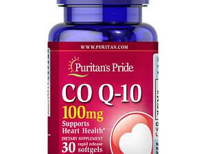 Коензим Puritan's Pride CO Q-10 100 mg (Q-SORB), 30 гелевих капсул