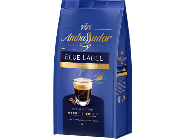 Кава Ambassador Blue Label в зернах 1 кг (am.52078) - Фото 1
