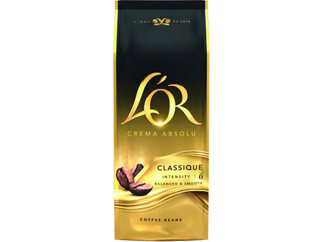 Кава L'OR Crema Absolute Classic в зернах 1 кг (8711000400791) - Фото 1