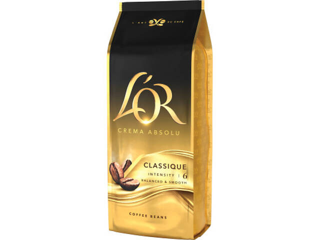 Кава L'OR Crema Absolute Classic в зернах 1 кг (8711000400791) - Фото 2