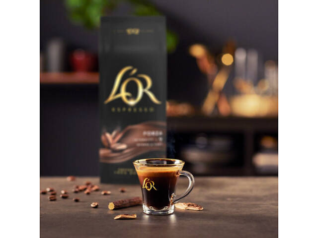 Кава L'OR Espresso Forza 100% Арабіка в зернах 500 г (8711000324141) - Фото 4